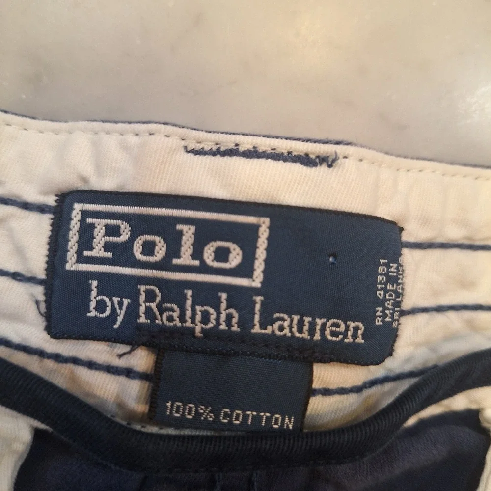 Vtg 90s Polo Ralph Lauren Cargo Shorts Mens 30 Blue Classic Chino Cotton Utility
